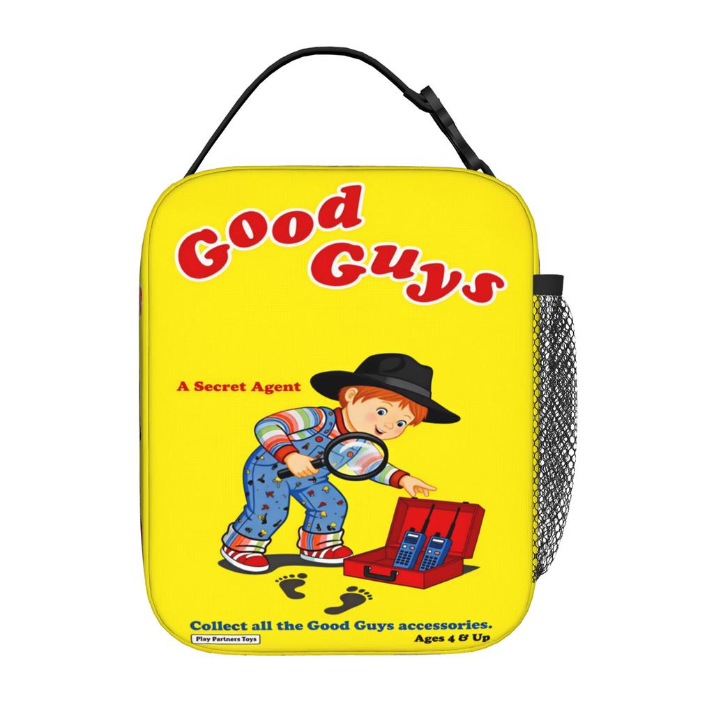 Good Guys Chucky Lunch Bag Aesthetic Lunch Box Picnic Portable Zipper Thermal Tote Handbags Waterproof Designer Cooler Bag