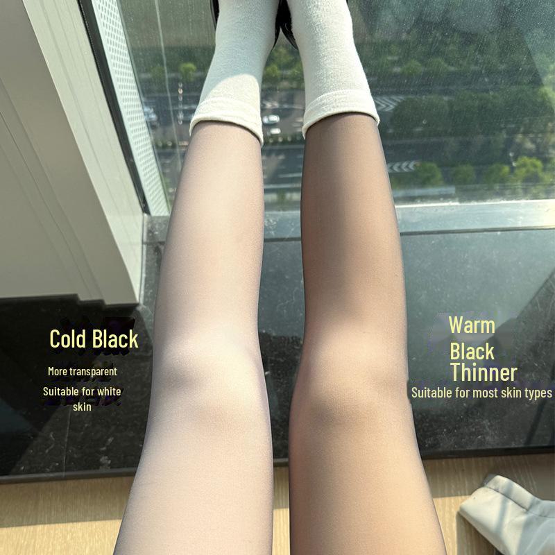 

Xijin Chili Pepper Women s Velvet Nude Black Silk Footless Pantyhose for Autumn and Winter Button Ultra-Thin 80g No Fleece [20-30°C]