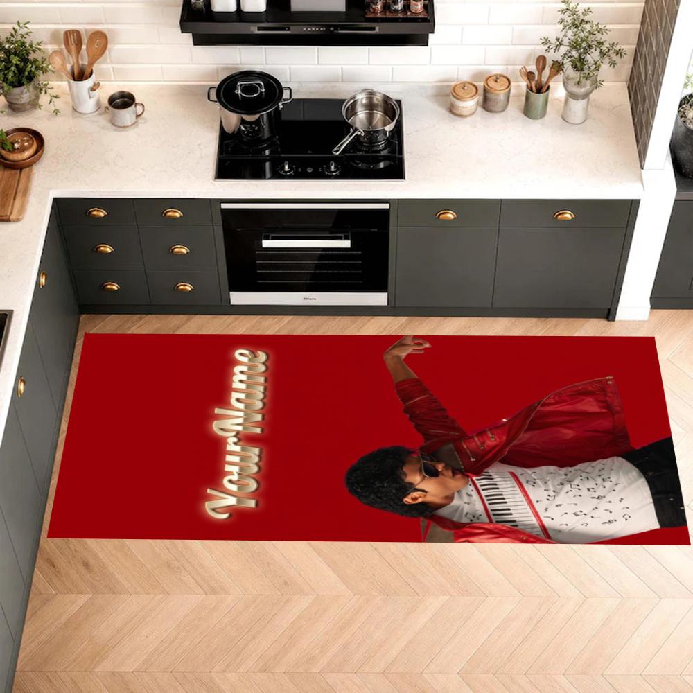 Michael Jackson Customize Your Name Kitchen Rug Runner Rug Laundry Mat Hallway Entryway The Best Gift Choice