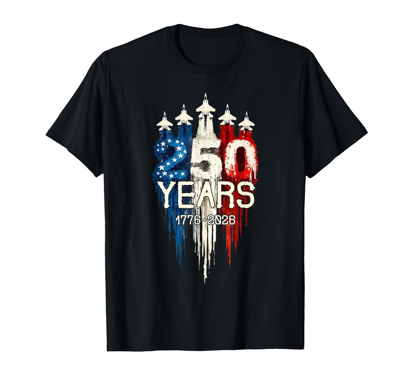 250th Independence Day Freedom T-Shirt for USA Anniversary S