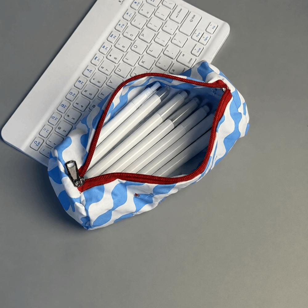 Embroidered Pencil Case Large Capacity Stationery Bag Durable Stationery Pouch  Students Gift