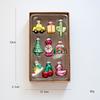 9/6pcs Glass Xmas Tree Ornaments Snowman Gifts Car and House Navidas Atmosphere Decor Santa Claus Christmas Tree Charm