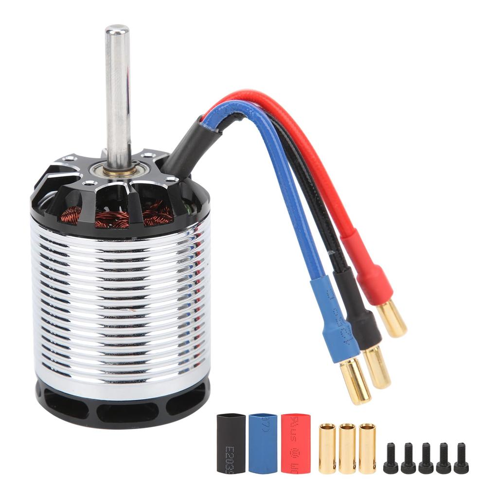 Jiawu H550 Brushless Motor, RC Helicopter Accessories Aluminum Alloy H550 3538 1220KV Brushless Motor with Copper Tube for 550 RC Helicopter