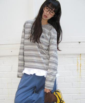 RONRON Multi Stripe Long Sleeve Gray