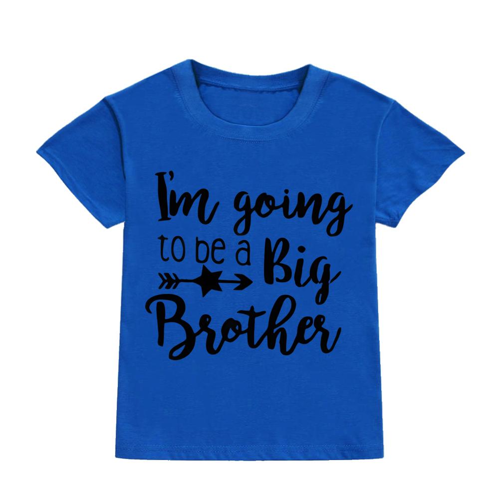 Ledig Lös Barn Topp Stora Brodern Mönstertryck Barn T-shirts Sommar Kortärmad Rundhals T-shirt Toppar Bästa Gåvor Till Barn