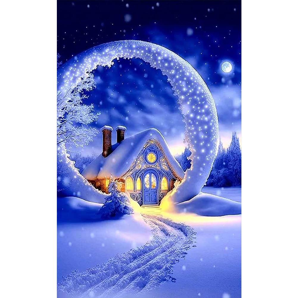 5D DIY Full Round Drill Diamond Painting Sun Moon Star View Kit Home Decoration