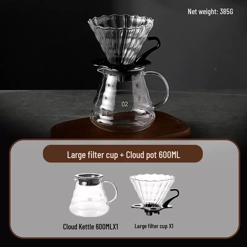 

TLXT Glass Cloud Coffee Drip Pot Set