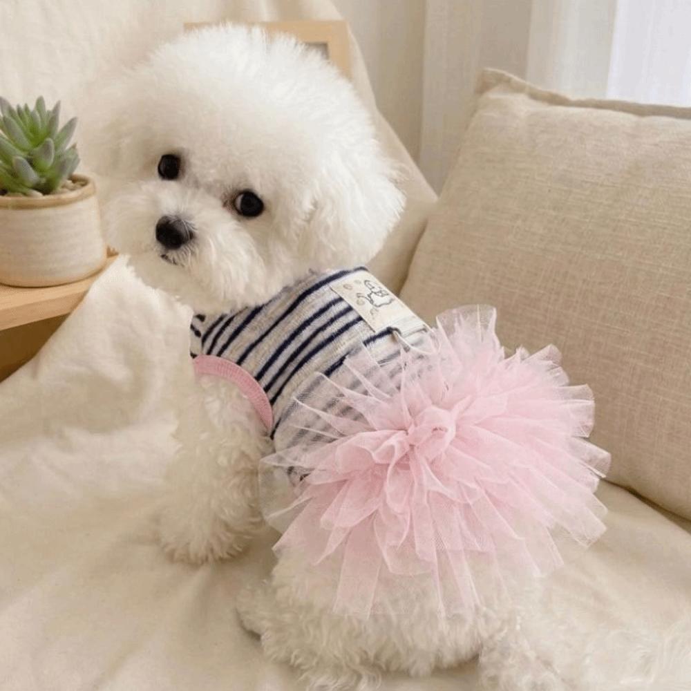 Lace Skirt Puppy Princess Dress Sweet Style Pet T-shirt Fashion Pet Lace Skirt Wedding Party
