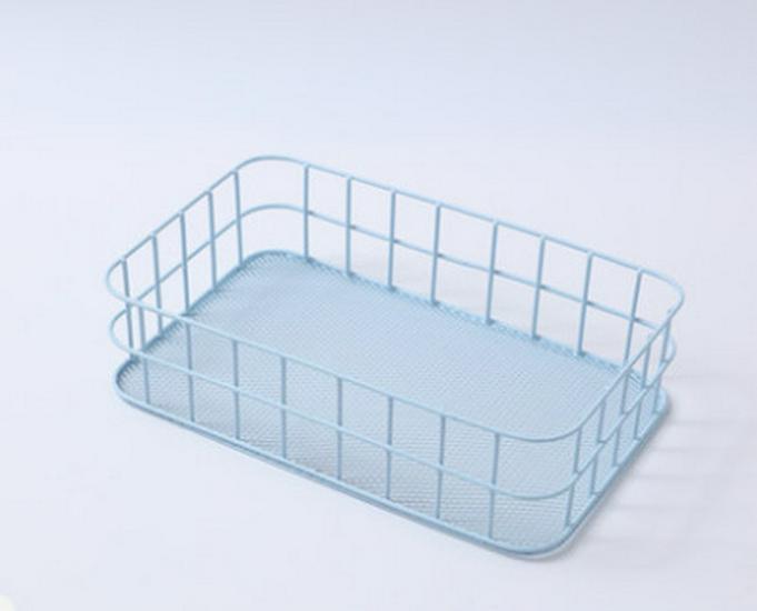 Eisenkunst Blau Snack- und Kleinkram-Aufbewahrungskorb mit Netzablage