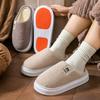 Thickened Bottom Hair Slippers Autumn and Winter Home Stay Warm and Velvet Couple Outdoor Cotton Slippers