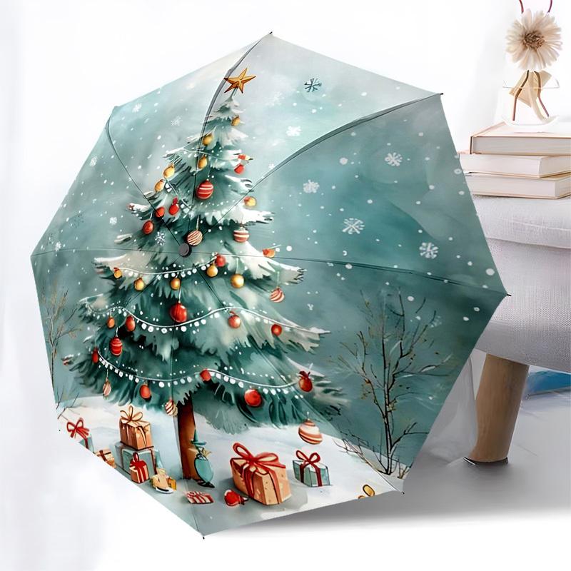 

1pc Automatic Folding Umbrella with 3-Fold Design, 8-Bone Iron Frame, Outdoor for Festive Gifts, Travelers, Daily Use, Fans.N009