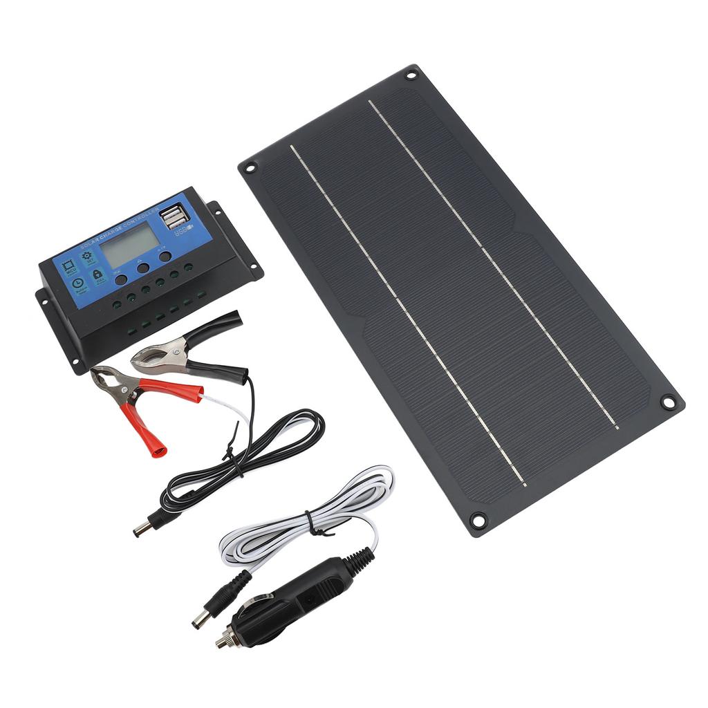 Solar Panel Kit 600W 18V Monocrystalline Silicon Solar Panel and 100A 12V 24V Charge Controller for RV Camping Outdoor