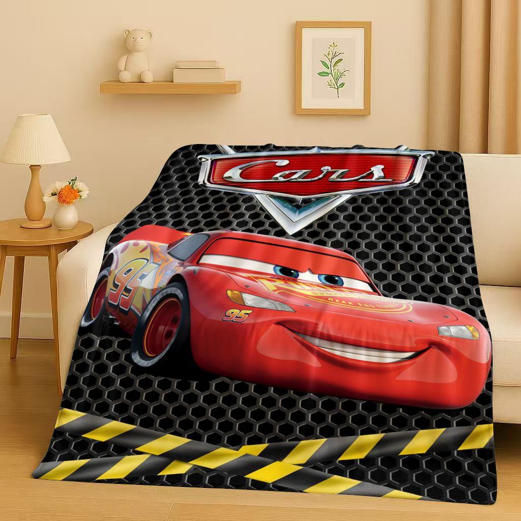 Sanrio Cartoon Cars Lightning McQueen Christmas Gift Flannel Blanket,Ultra Soft Plush Throw for Home Bedroom Bed Sofa Cover Kids