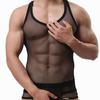 Men's Sexy Transparent Y-Back Mesh Vest Lingerie