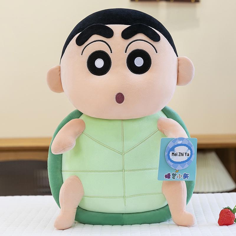 Official Crayon Shin-chan Plush Toy - Turtle Shell Shin-chan Doll, Cute Japanese Cartoon Series.