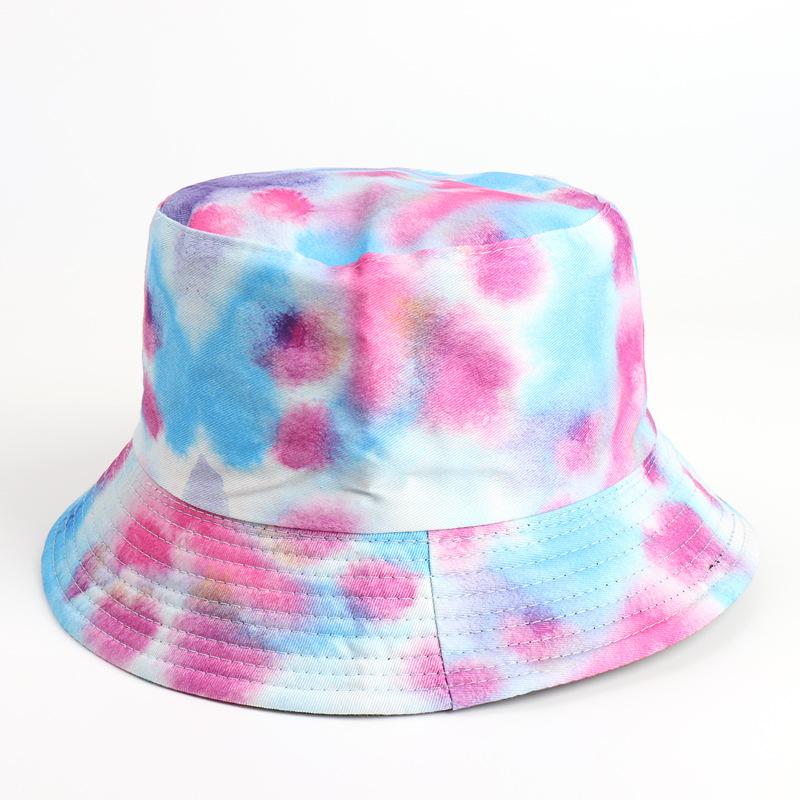 Gorro de pescador con efecto tie dye en color rosa vibrante: gorro de pescador reversible, liviano y protector solar para mujer: regalo perfecto para el Año Nuevo chino y el día de San Valentín