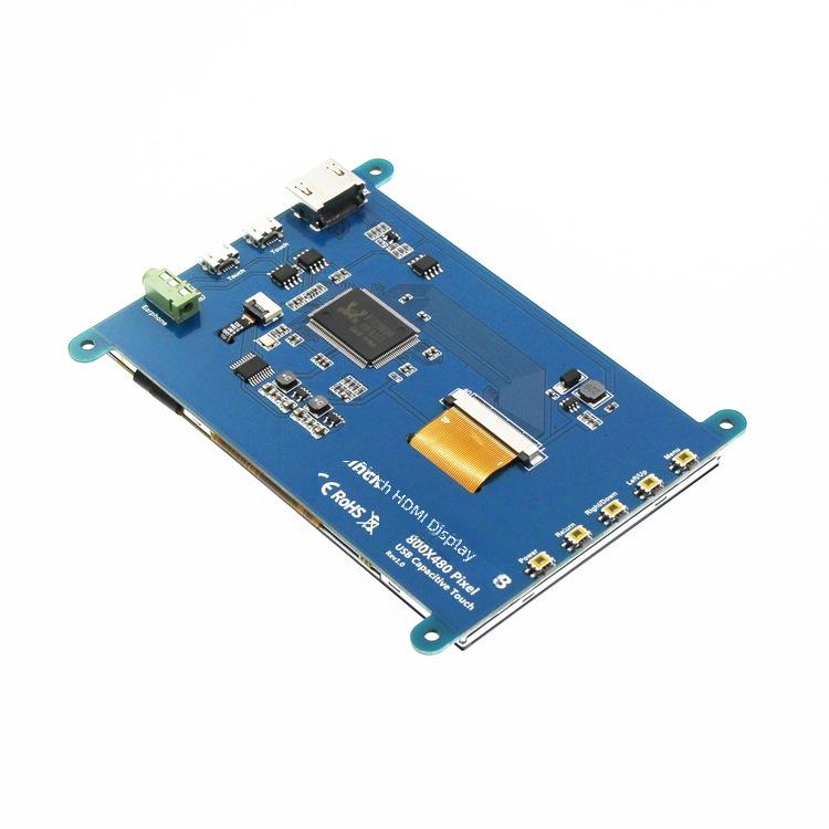 Οθόνη LCD 5'' HDMI Αφής για Raspberry Pi 3B+/4B