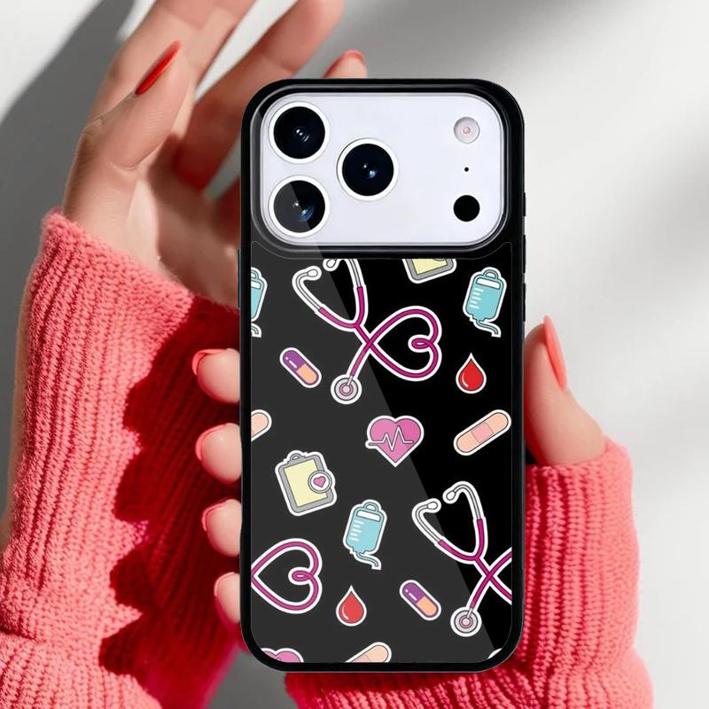 Funny I Love Nursing Phone Case for iPhone 17 16 15 14 13 Pro Max Back Cover for 12 11 Pro Coque