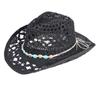 Popular European and American Classic Hollow Western Cowboy Hat Men's and Women's Fashion Vacation Breathable Sunshade Straw Hat