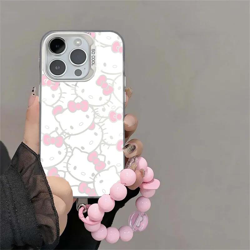 Cute Hello Kitty Lanyard Phone Case For Xiaomi Redmi 15 15C 14C 13C 12C A5 12 Note 14 Pro 13 12 Pro Plus 11 11S 4G 5G Casing
