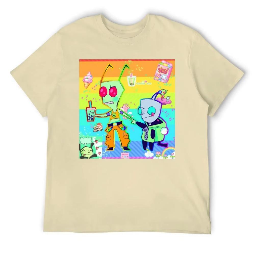 Invader Zim Scenecore (Vsco Girl Zim ) Classic T-shirt Crewneck Sports Tees Premium Leisure Funny Sarcastic Eur Size