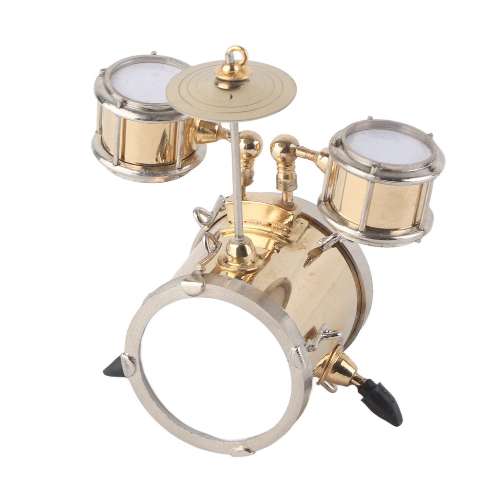 Miniature Musical Instrument Replica Drum Set Ornament Drummer Gift