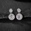 1 Carat Moissanite Stud Earrings, S925 Sterling Silver, Round Four-Claw Design