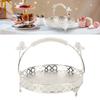 Fruit Tray Retro   Round Large Capacity Handle Design Decorative Strong Alloy Fruit Bowl for Party Family Bar Cafe