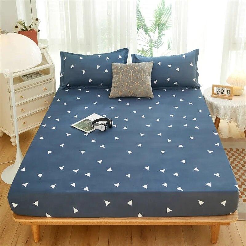 Double Bed Fitted Sheet Quilting Bedspread On The Bed Woven Air-Permeable Mattress Cover Single Bed Cover Bed with Pillowcases