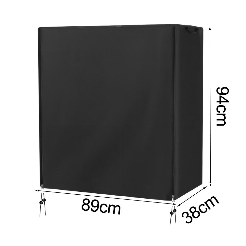 Outdoor Cabinet Cover for For Garden Storage 420D Oxford 89 X 38 X 94 Cm Black Water Resistant Easy To Clean Simple Secure Fit