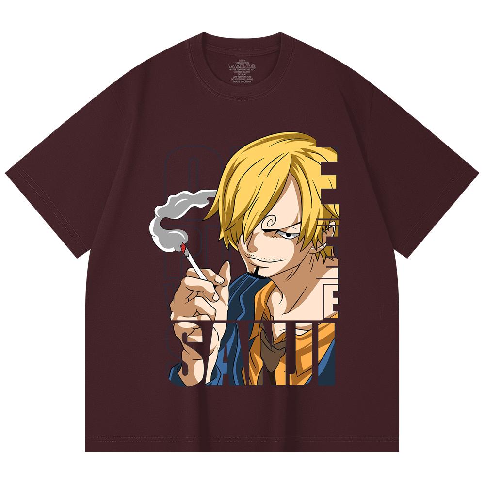 

230 Gsm 100% Cotton One Piece V62 Sanji Print Unisex Heavy Cotton T Shirt 2XL