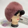 Natural Raccoon Fox Fur Hat Women Winter Warm Fluffy Brim Cap Lady Winter Outdoor Snow Hats Genuine Real Fur Cold Hats Wholesale