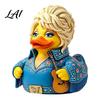 Creative Home Office Ornament Parton Memorial Duck Dolly Duck Figurine Country Music Statue Guitar-Themed Artistic Resin Animal Statue Decorative