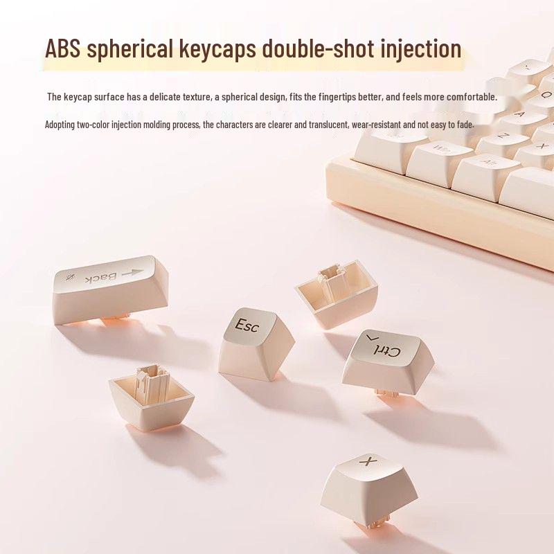 Kabellose, ultra-leise mechanische Gaming-Tastatur für Mädchen – Ideal für Büro & Laptop-Tippen