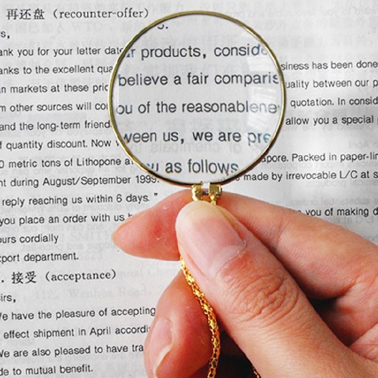 Magnifying Glass Necklace Glass Pendant Fashion Pendant Design Reading Accessory