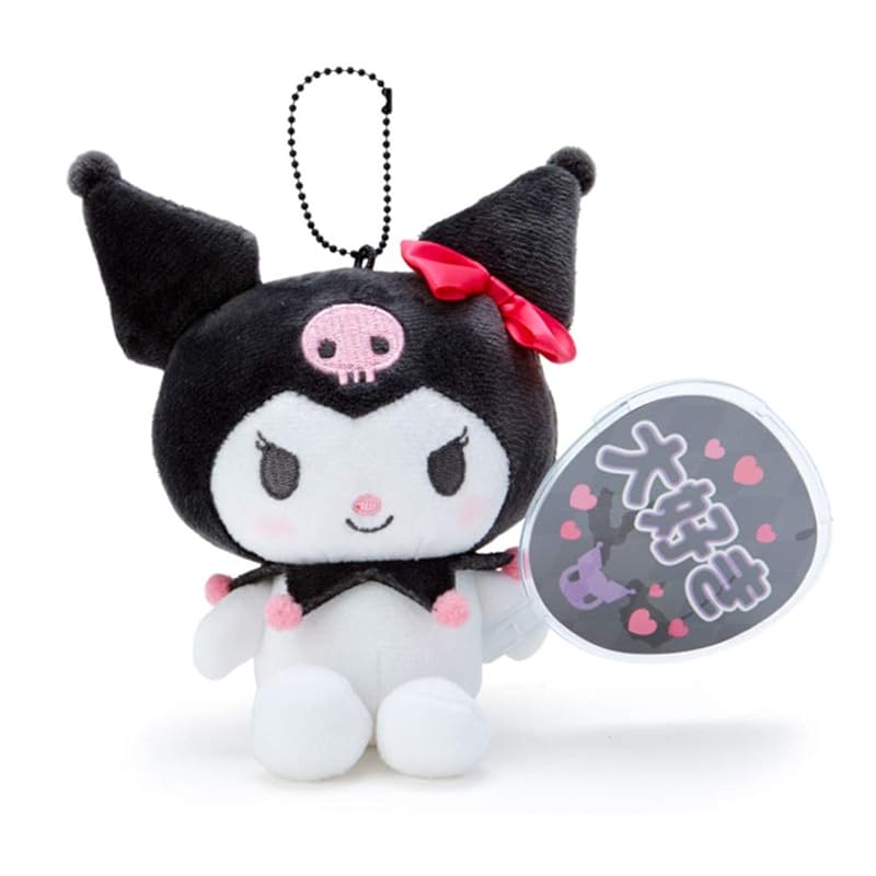 

Держатель талисмана Sanrio Kuromi держит веер (Наслаждайтесь идолом)