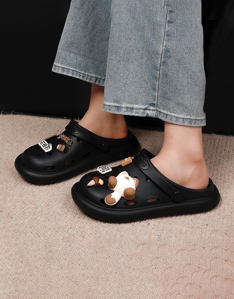 Cave Shoes for Women, Thick Soled Indoor Home Decor, One Shoe for Two, Non Slip Sandals for Showering, Women's Summer