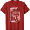 I Garden Because I Can Mason Jar Graphic Print Cotton Short Sleeve Tshirt Daily Wear