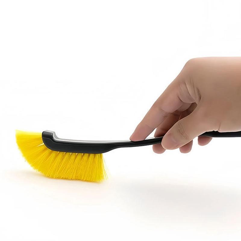 Car Wheel Tire Rim Brush Curved Head Flexible Truck Wheel Hub Wash Detail Deep Cleaning Brushes Cleaner Hand Tools