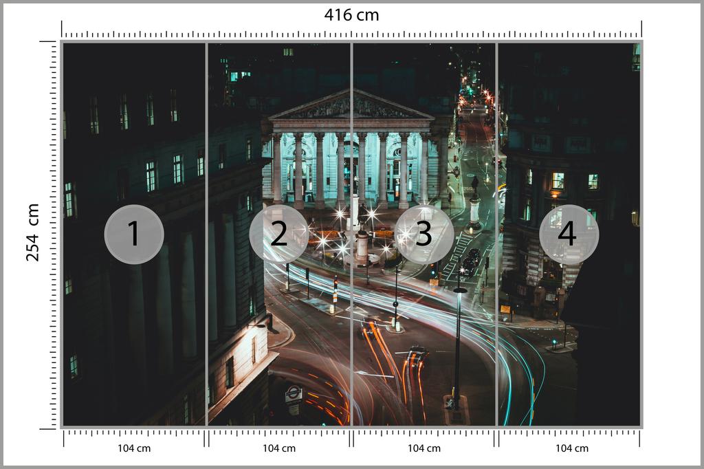 Photomural London At Night Washable Fleece 416x254