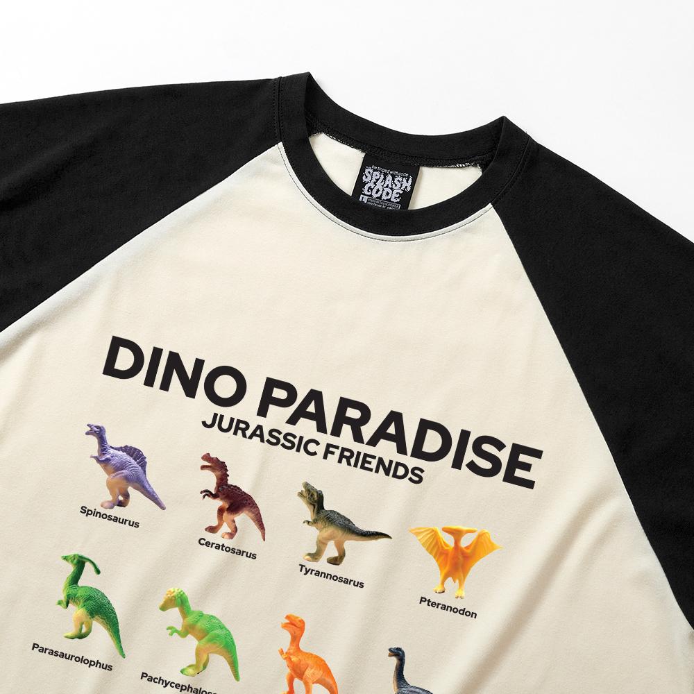 Seupeullaesikodeu Raglan Long Sleeve Cream - Dino Paradise
