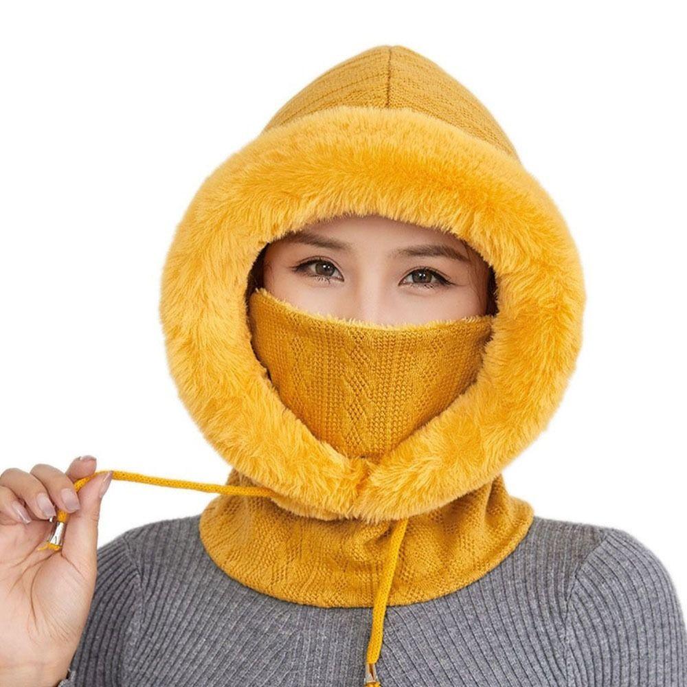 Scarf Neck Warmer Plush Bib Hat Collar Ear Protection Hat Plush Hat Bib Hat Beanie Hat  Hat
