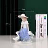 Westliche Keramik Junge Mädchen Kind Skulptur Dekoration Haus Zimmer Tisch Figur Zubehör Handwerk Arbeitszimmer Büro Schreibtisch Statue Ornamente