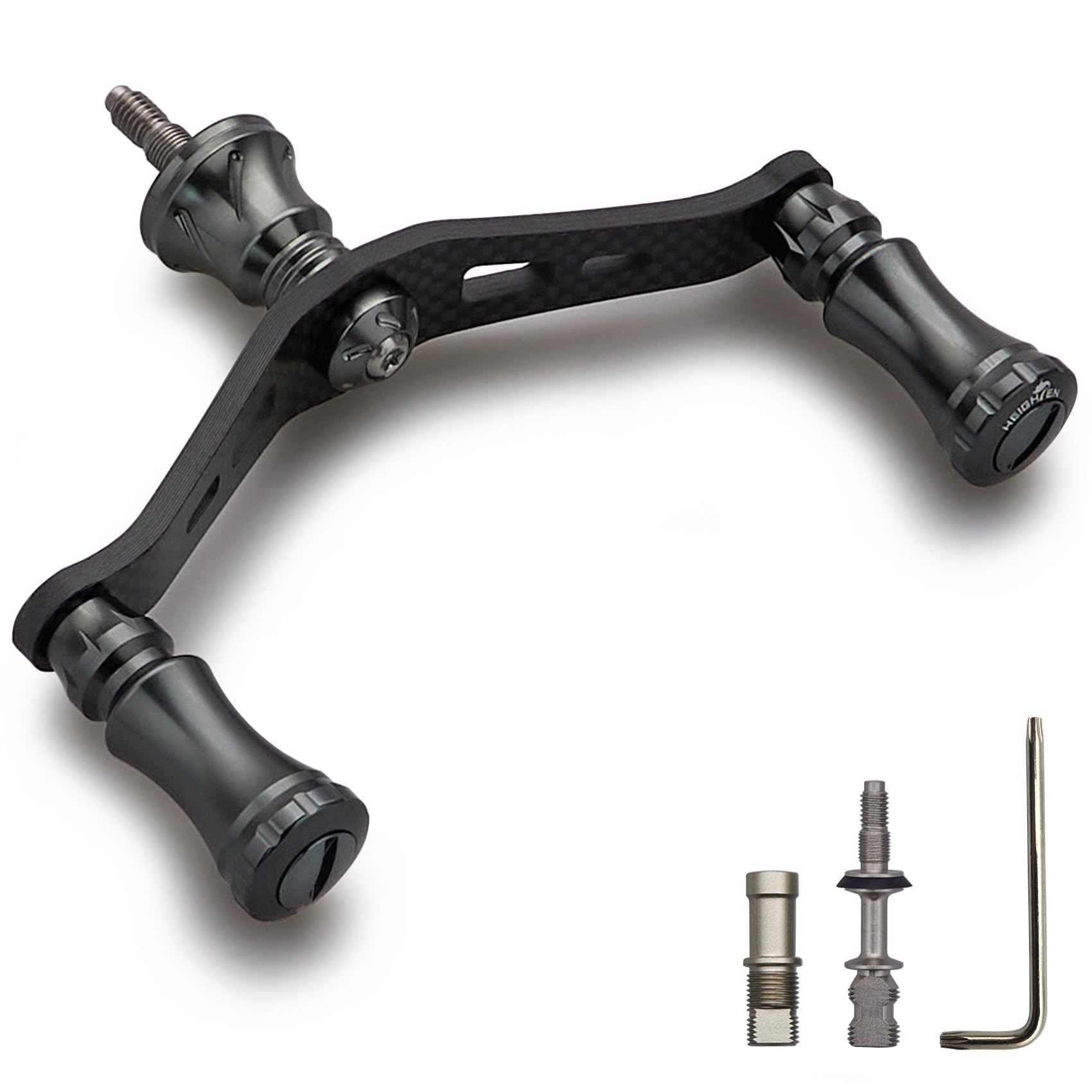 

HEIGHTEN 90мм Рукоятка катушки Shimano Daiwa Универсальная Карбоновая ткань Карбоновая кривошипная рукоятка для спиннинговых катушек Шахматная серия Ручка Темно-серый 1.5K (15мм -