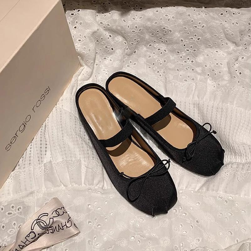 

~ 5 см внутренняя высота увеличивающая бант шелковые туфли Мэри Джейн женские полушлепанцы лето 40