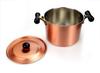 Shinko Metal Copper 22cm Antique Hammered Deep Pot, Induction Cookware, IH-103