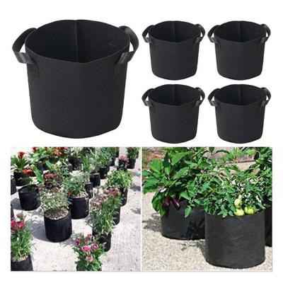 10Pcs 3/5/7 Gallon Grow Bags Felt Grow Bag Gardening Fabric Grow Pot Vegetable Growing Planter Garden Flower Planting Pots