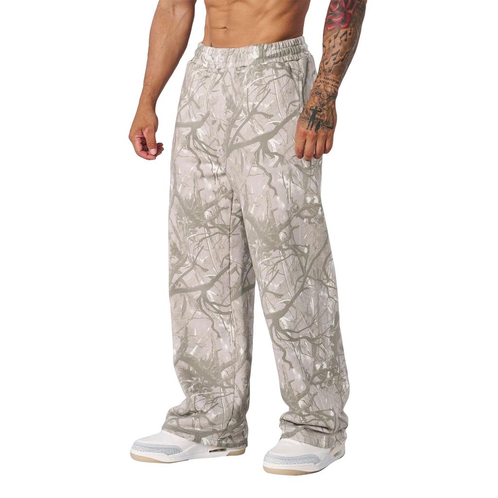 Men's Camouflage Loose Wide Leg Sweatpants Men's Casual Fashion Sweatpants