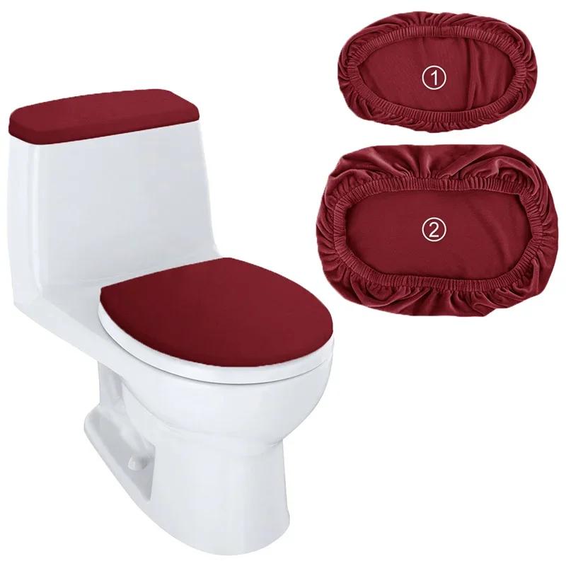 1 set Copri sedile WC in velluto elasticizzato Copri coperchio cassetta WC Cuscino WC Universale Lavabile Accessori Bagno Casa Hotel