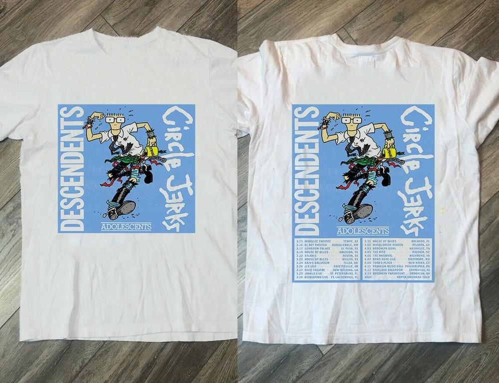 Descendents Circle Jerks amp Adolescents 2024 tour T shirt ZL359 Unisex T-Shirt XXXL